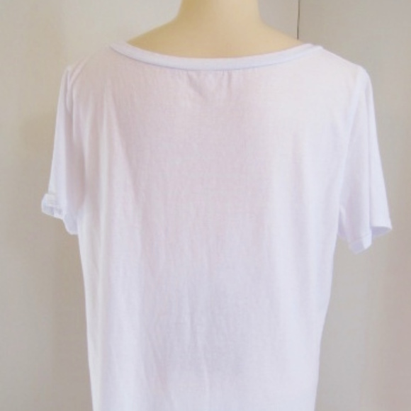 Make What Matters-White T-Shirt-Scoop Neck-Size XL - Picture 2 of 5